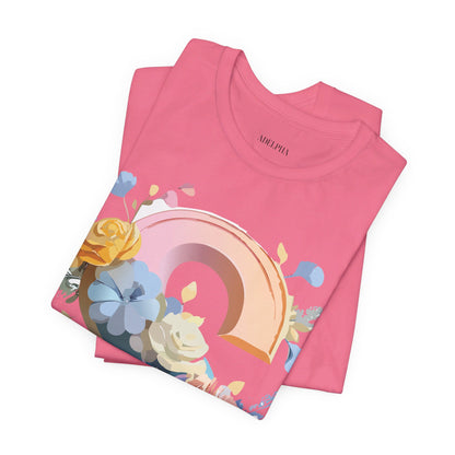 Natural Cotton Tee Shirt - Letters Collection - S Printify