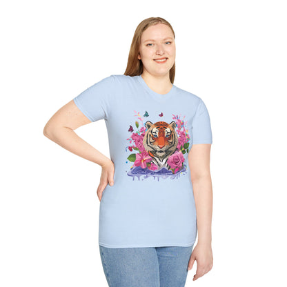 Tiger Shirt Unisex Gildan Softstyle Cotton Tee 100 Percent Ring Spun Comfort