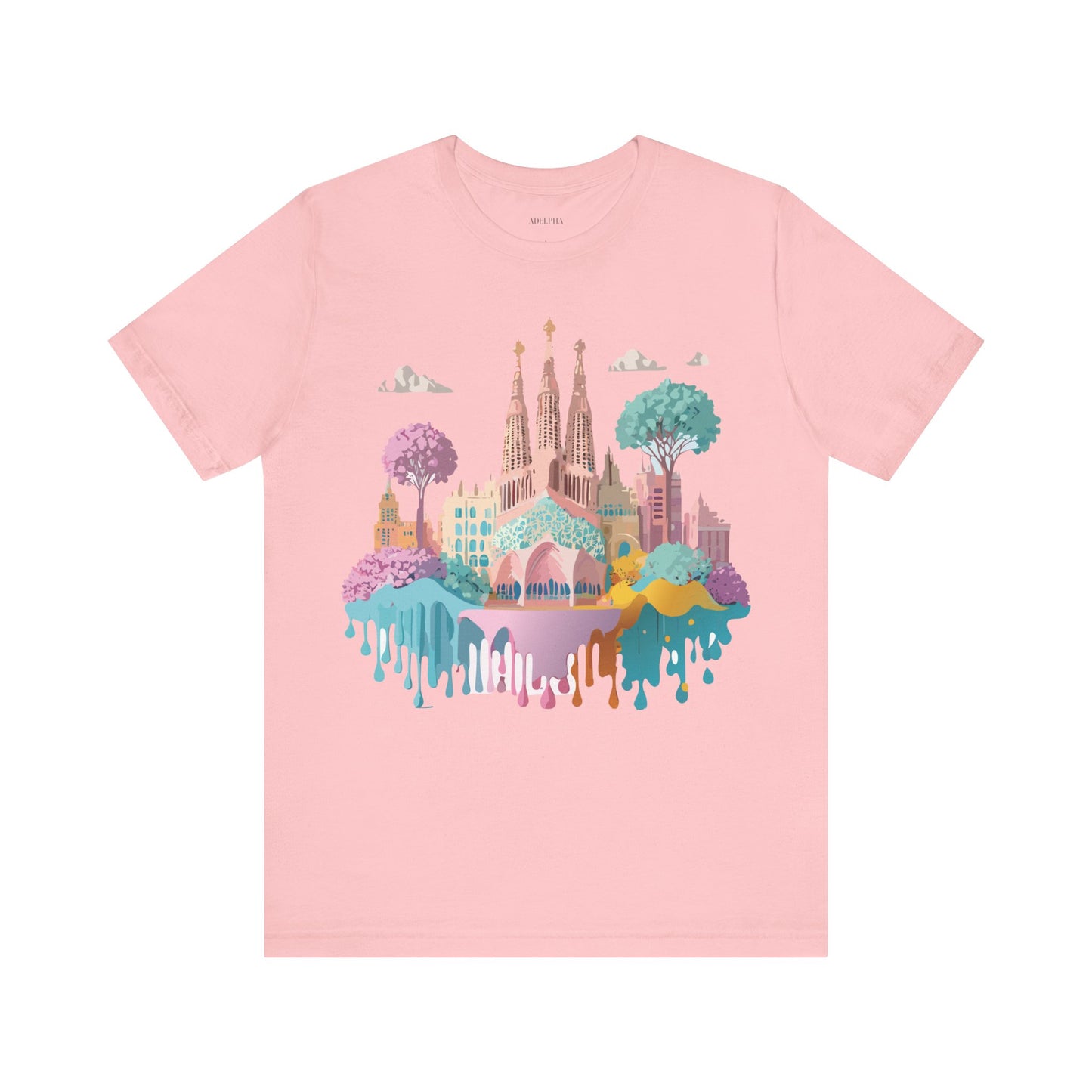 Natural Cotton Tee Shirt - Beautiful Places Collection - Barcelona