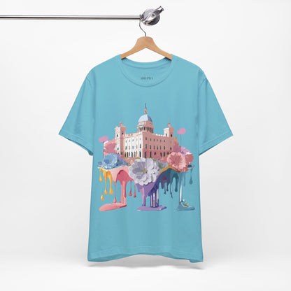 Natural Cotton Tee Shirt - Beautiful Places Collection - Madrid Printify