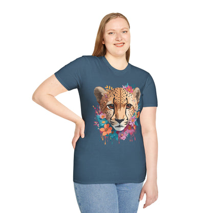Cheetah Print Unisex Softstyle Tee Gildan 64000 Cotton Short Sleeve Shirt