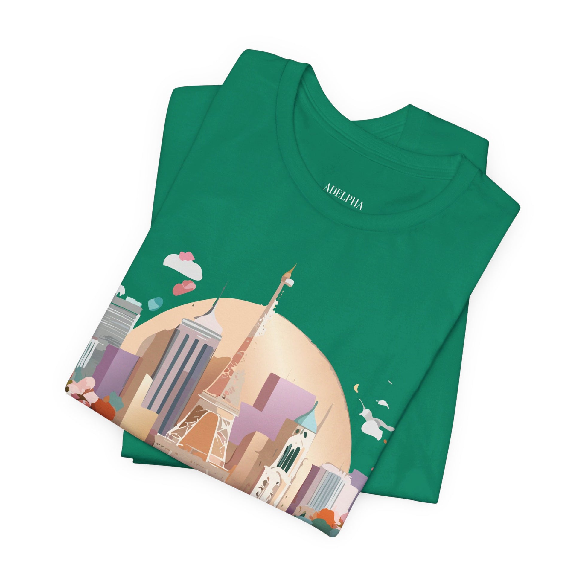 Natural Cotton Tee Shirt - Beautiful Places Collection - Paris Printify