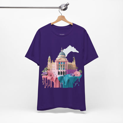 Natural Cotton Tee Shirt - Beautiful Places Collection - Madrid Printify