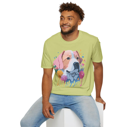 Dog Shirt Unisex Softstyle Cotton Tee 64000 Graphic Animal Print