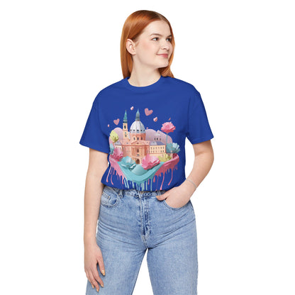 Natural Cotton Tee Shirt - Beautiful Places Collection - Prague Printify