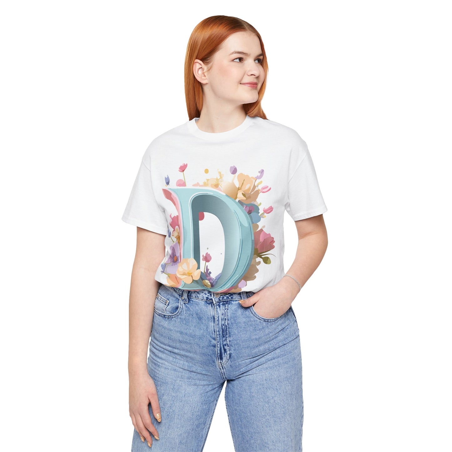 Natural Cotton Tee Shirt - Letters Collection - D