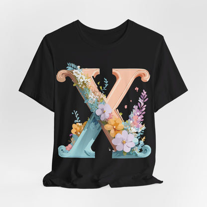 Natural Cotton Tee Shirt - Letters Collection - X Printify