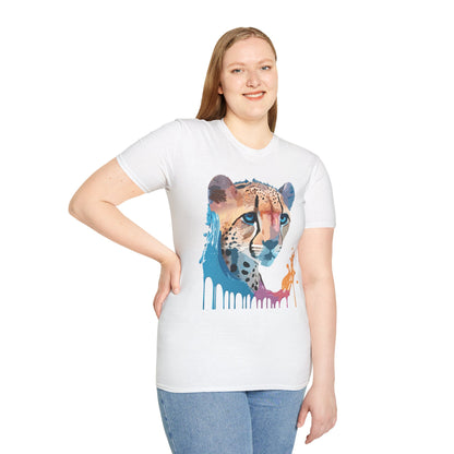Cheetah Shirt Unisex Tee Softstyle Gildan 64000 100 Percent Ring Spun Cotton