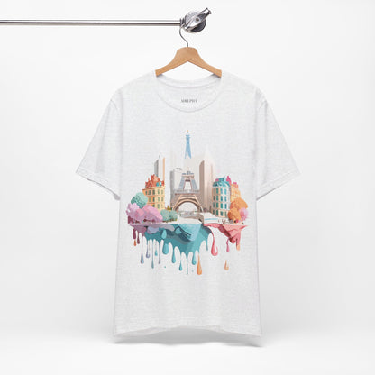 Natural Cotton Tee Shirt - Beautiful Places Collection - Paris Printify