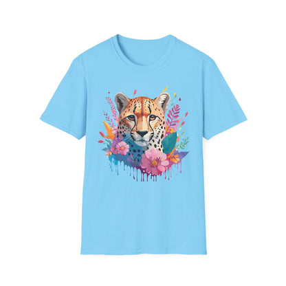 Unisex Cheetah Print Tee Softstyle Gildan 64000 Lightweight Apparel