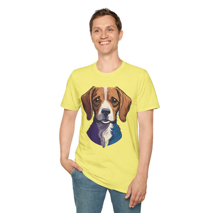 Dog Shirt Unisex Animal Print Tee Softstyle 100 Percent Cotton Gildan 64000