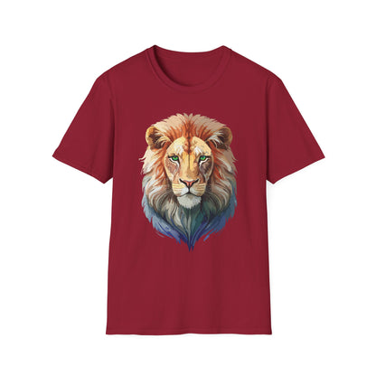 Gildan Softstyle Lion Shirt Unisex Floral Tee Animal Print Tee
