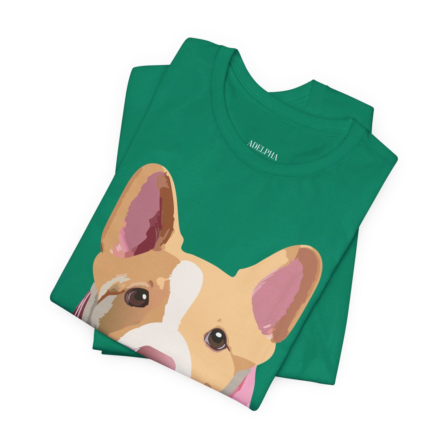 T-Shirt aus natürlicher Baumwolle mit Hund