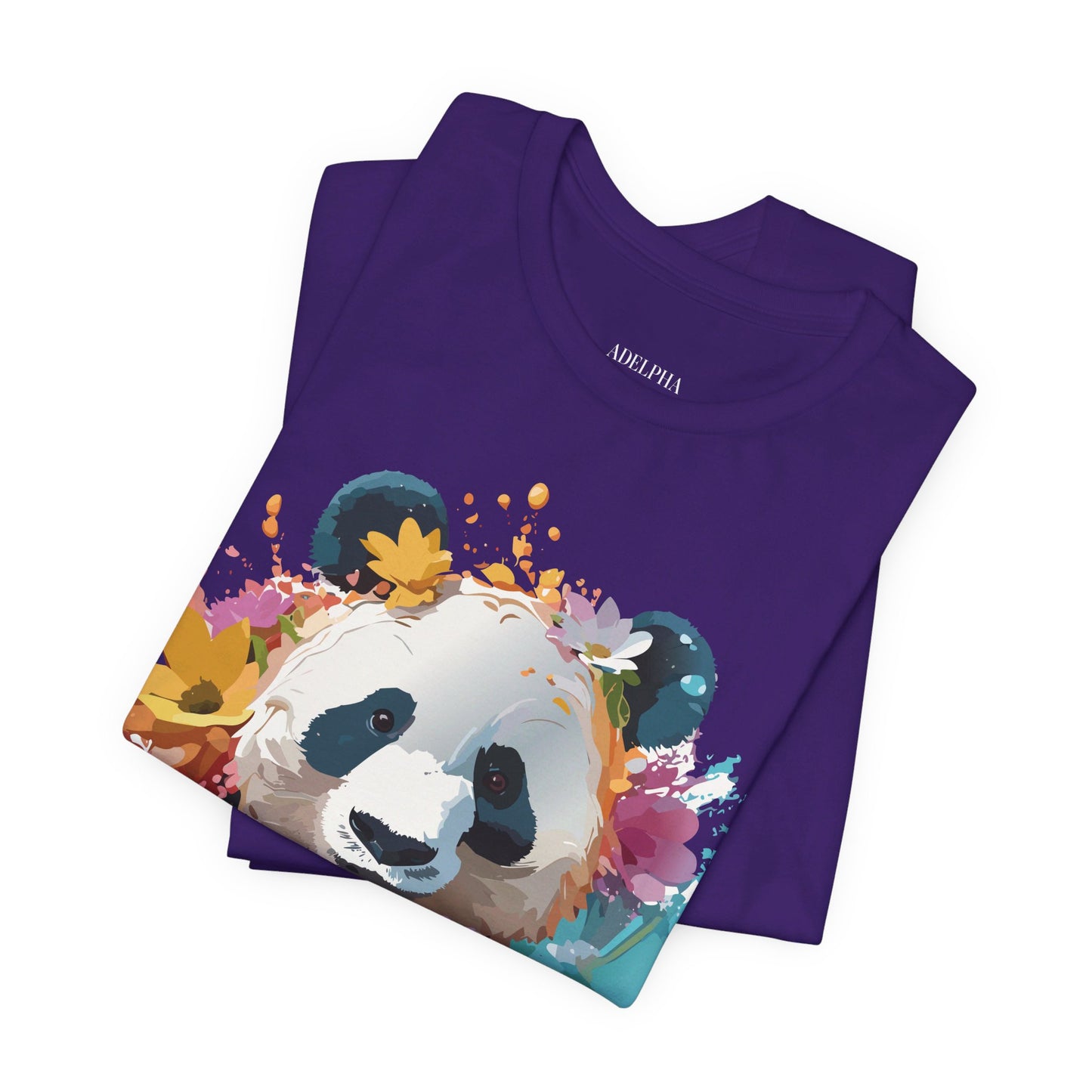 Natural Cotton Tee Shirt with Panda