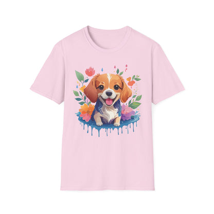 Dog Shirt Animal Print Tee Unisex Gildan Softstyle 64000 Cotton Tee