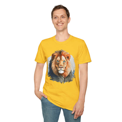 Lion Shirt Unisex Animal Tee Gildan Softstyle 64000 100 Percent Ring Spun Cotton