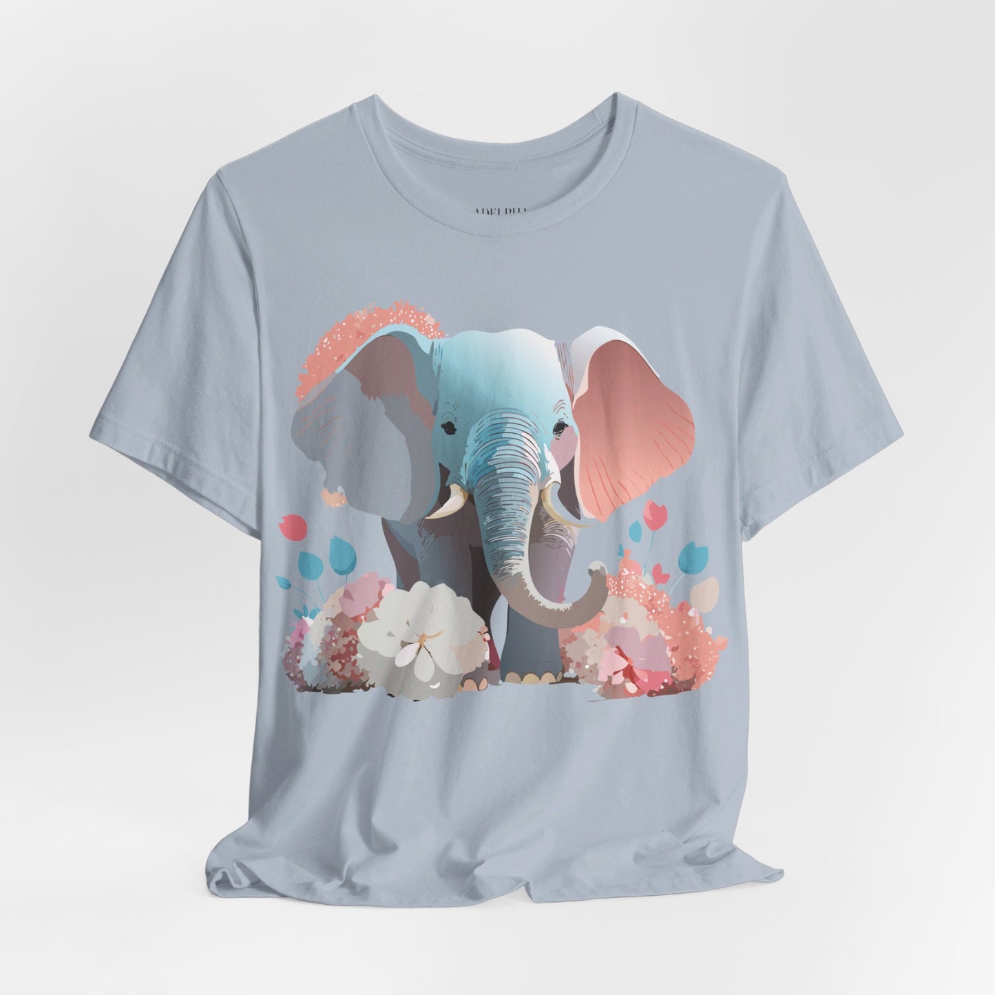 T-Shirt aus natürlicher Baumwolle mit Elefant