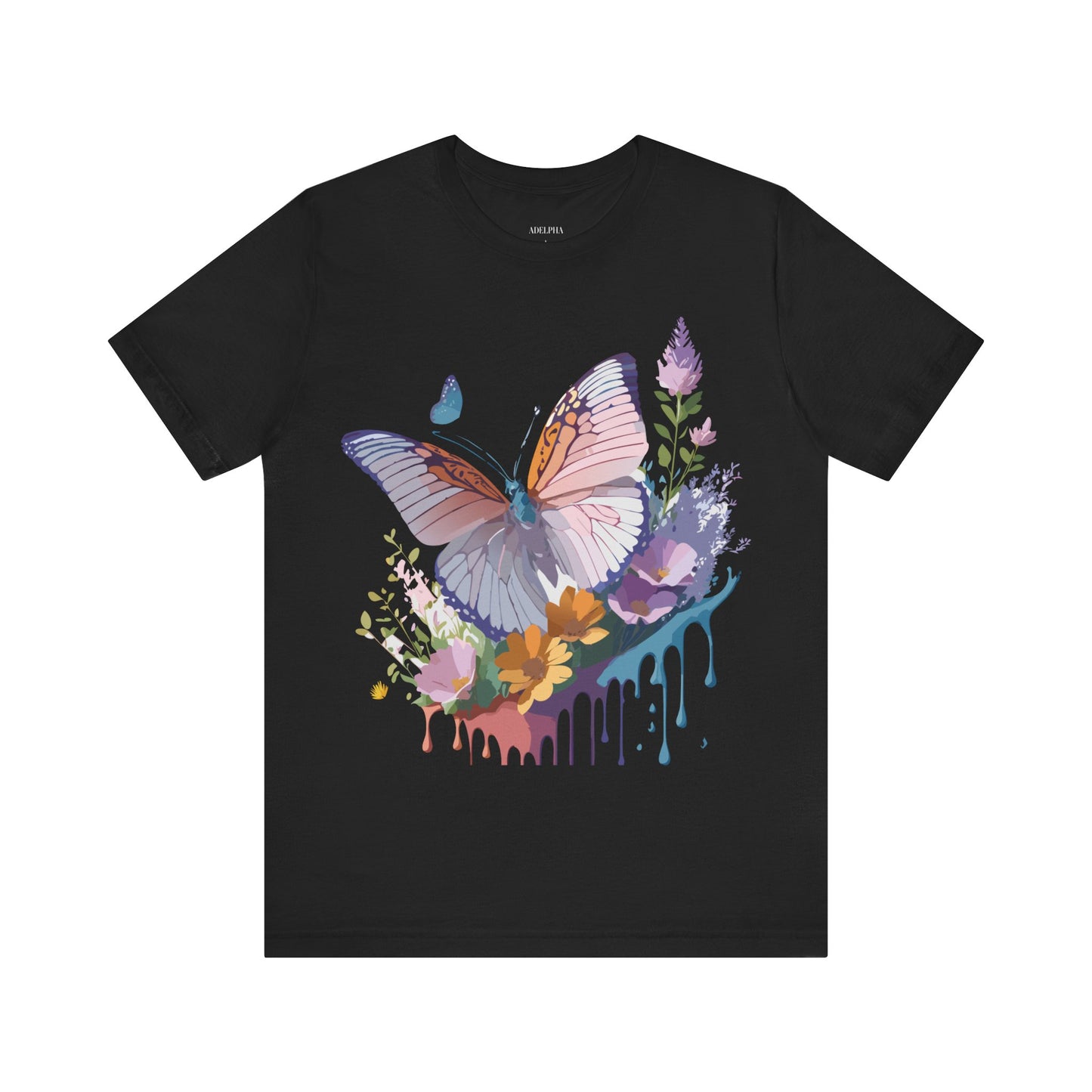 T-shirt en coton naturel avec papillon