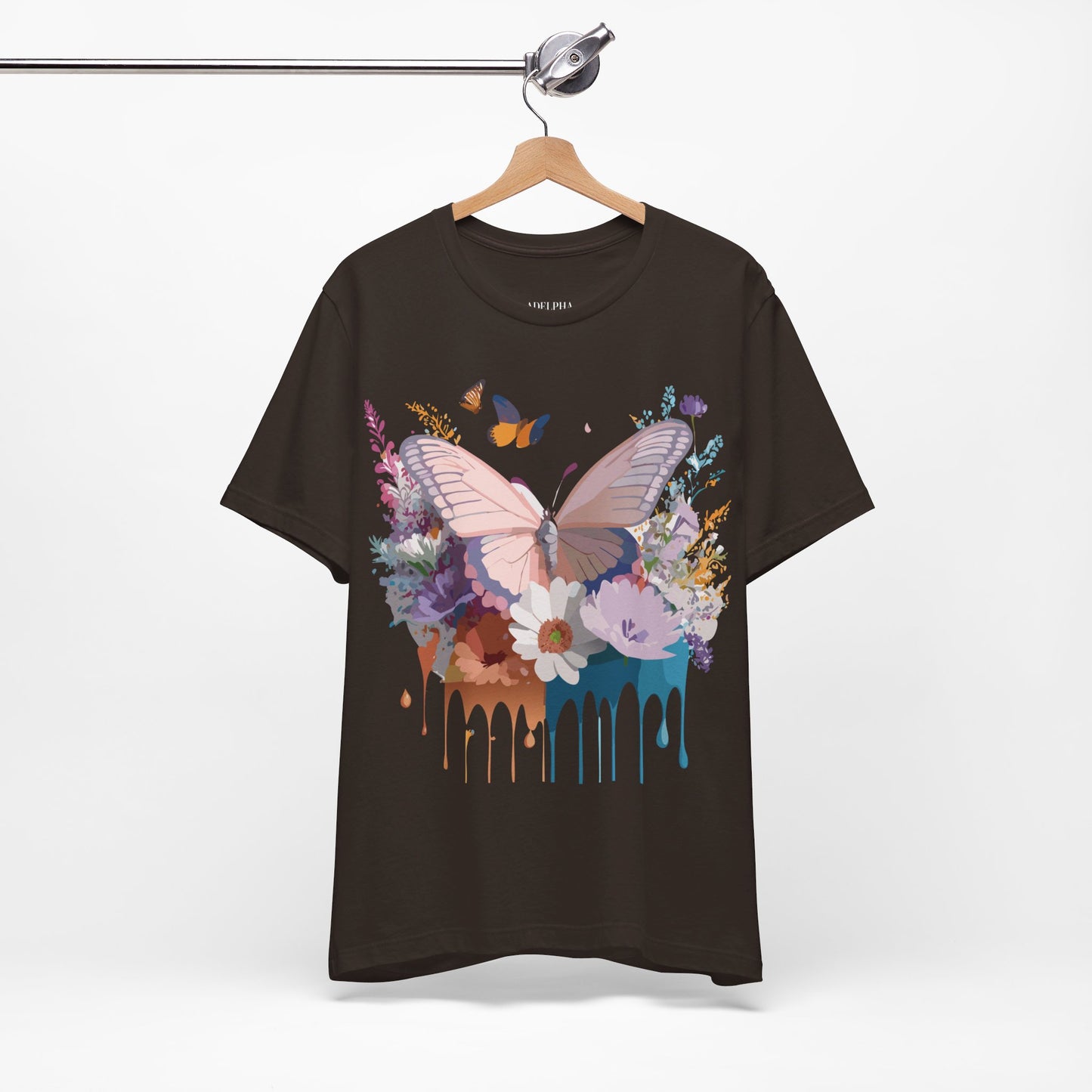 T-shirt en coton naturel avec papillon