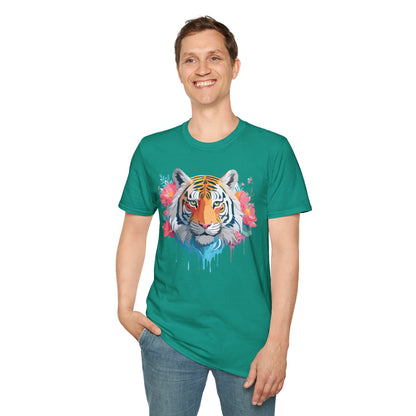 Tiger Shirt Unisex Animal Tee 100 Percent Ring Spun Cotton Softstyle