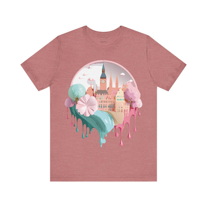 Natural Cotton Tee Shirt - Beautiful Places Collection - Prague Printify