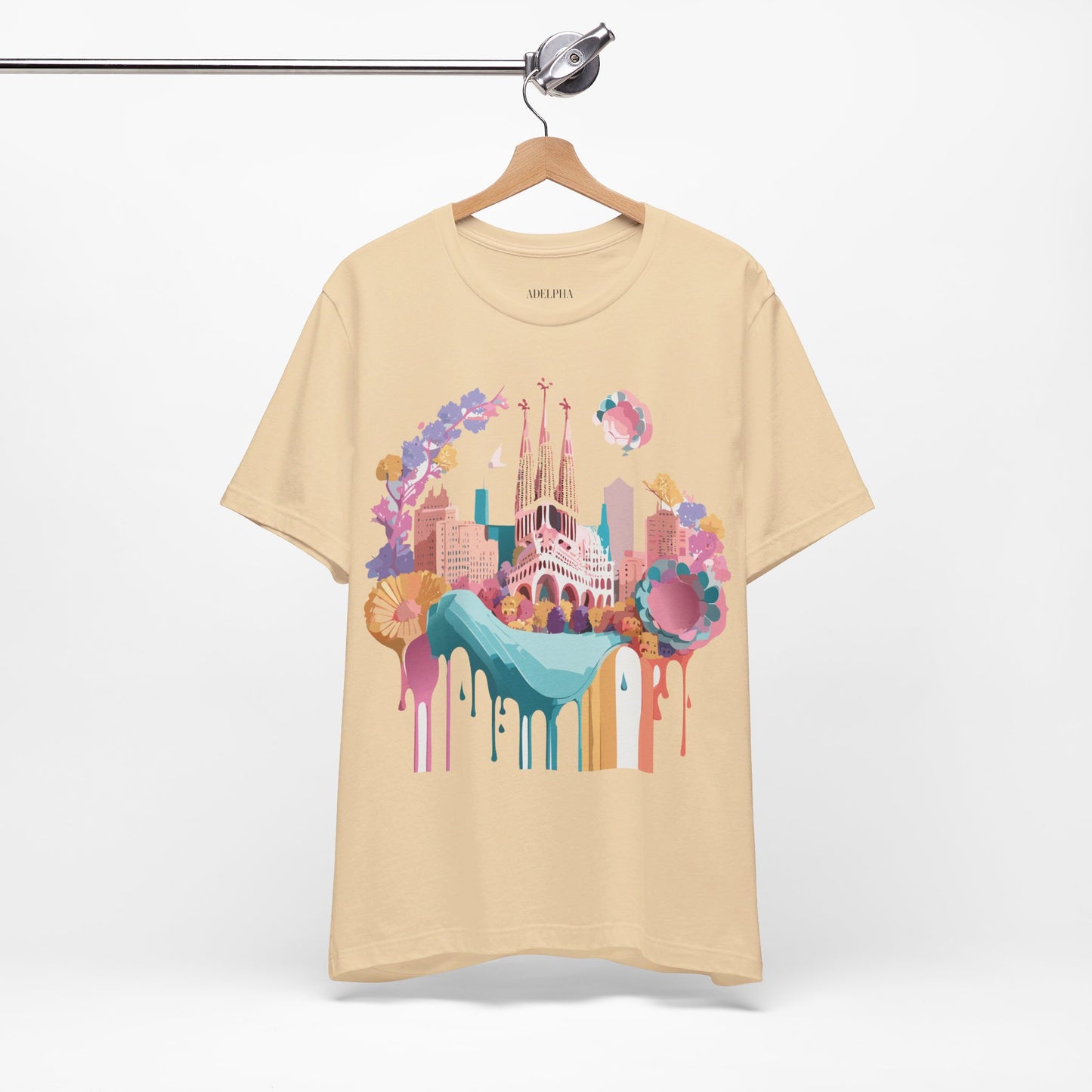 T-Shirt aus natürlicher Baumwolle – Kollektion „Beautiful Places“ – Barcelona