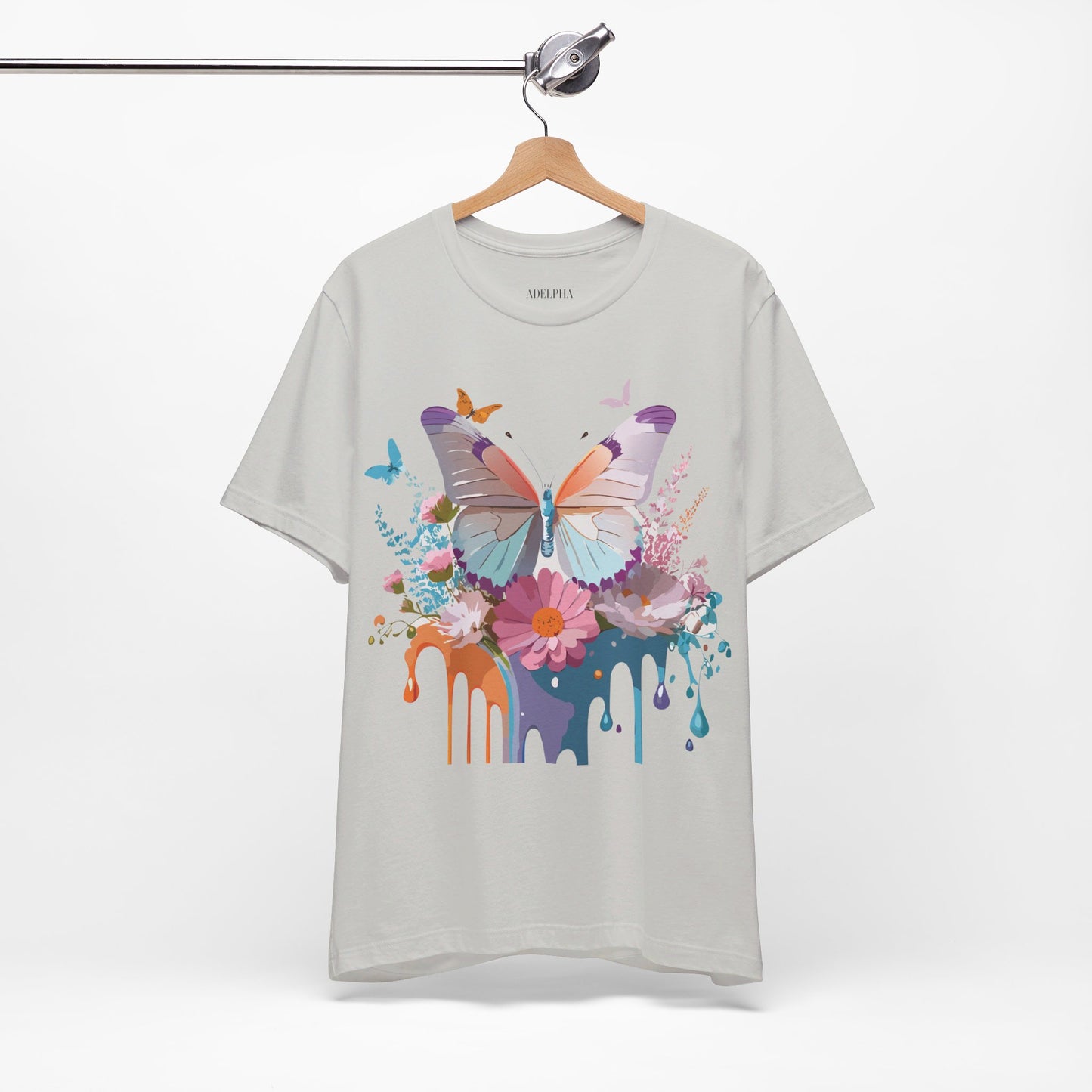 T-shirt en coton naturel avec papillon