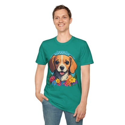 Dog Shirt Unisex Animal Tee Softstyle Cotton Ring Spun Comfort