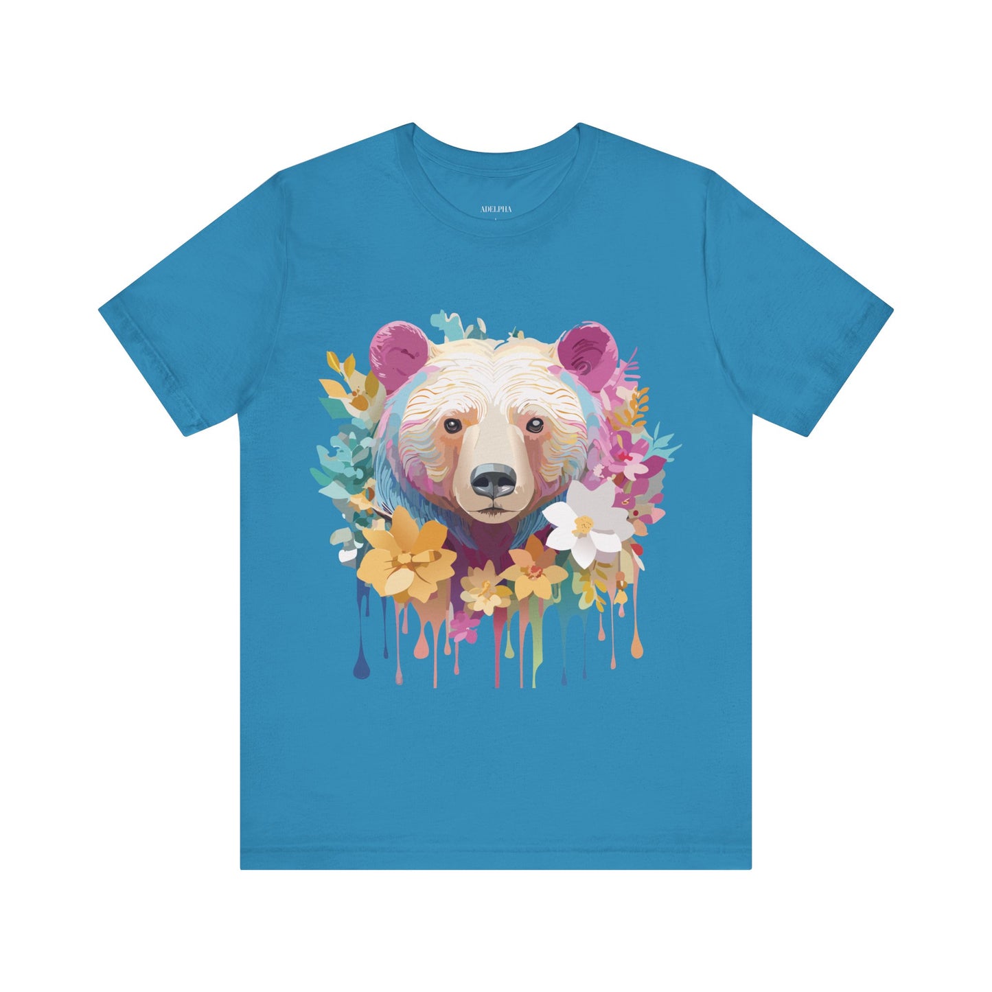 Natural Cotton Tee Shirt with Bear