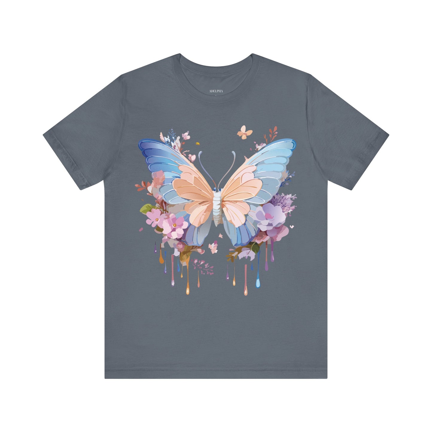 T-shirt en coton naturel avec papillon