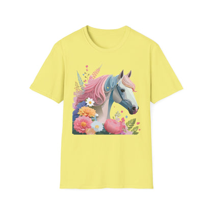 Horse Shirt Unisex Gildan Softstyle 64000 Cotton Tee With Animals