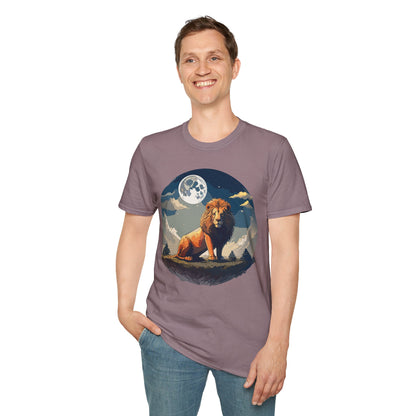 Lion Shirt Unisex Animal Tee Softstyle 64000 100 Percent Ring-Spun Cotton