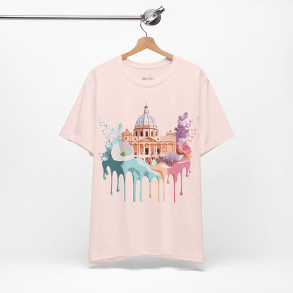 Natural Cotton Tee Shirt - Beautiful Places Collection - Rome Printify