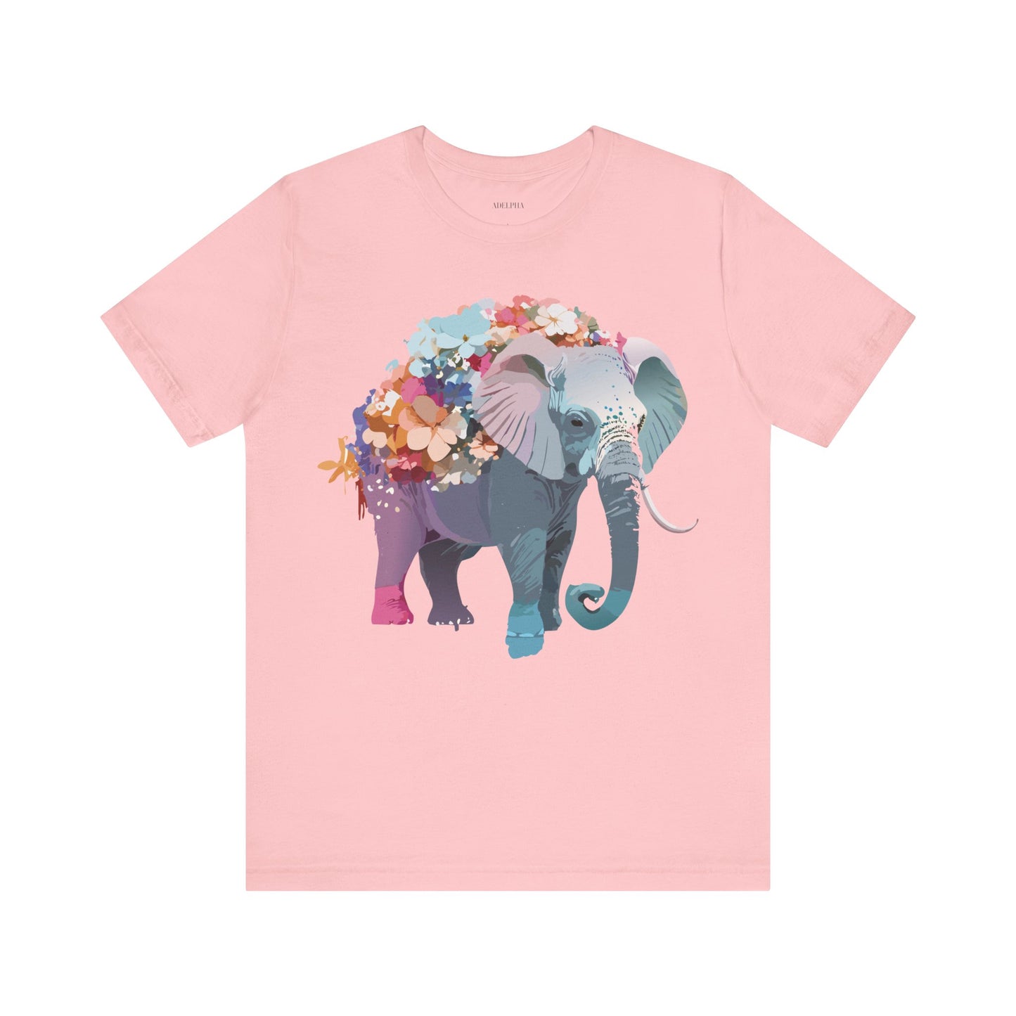 Natural Cotton Tee Shirt with Elephant