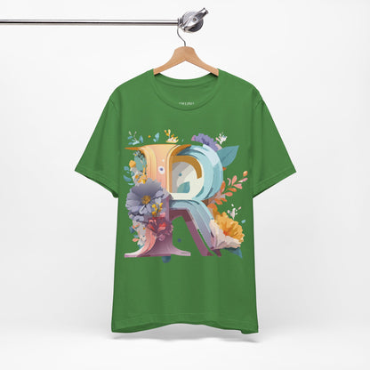Natural Cotton Tee Shirt - Letters Collection - R Printify