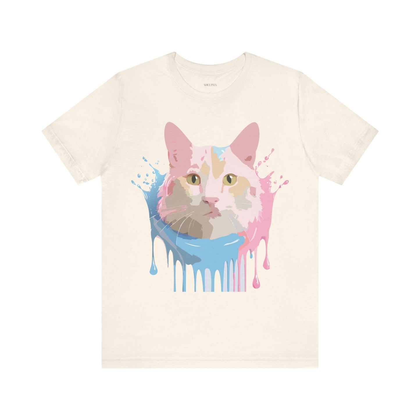 T-shirt en coton naturel avec chat