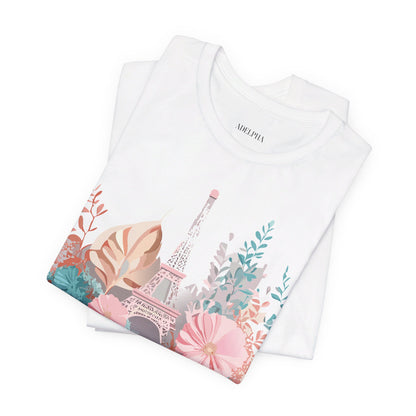 Natural Cotton Tee Shirt - Beautiful Places Collection - Paris Printify
