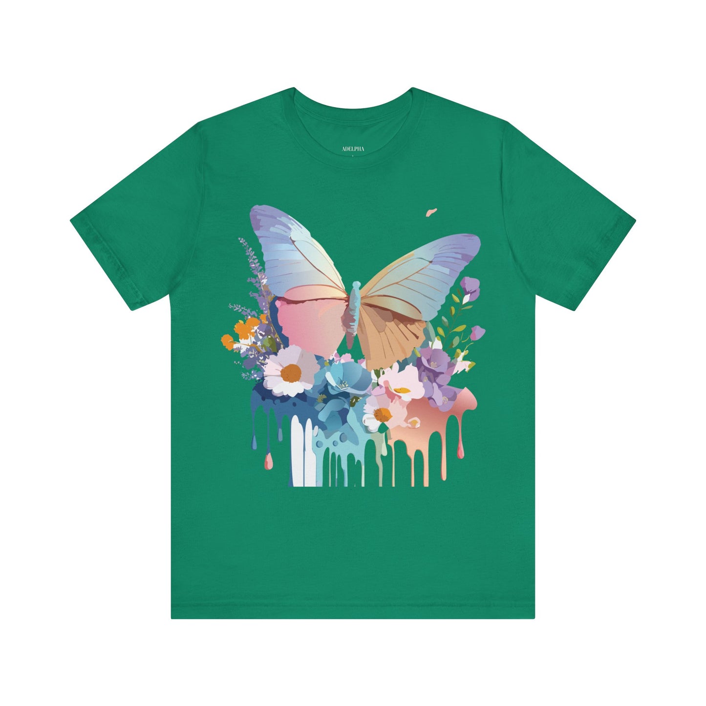 T-shirt en coton naturel avec papillon