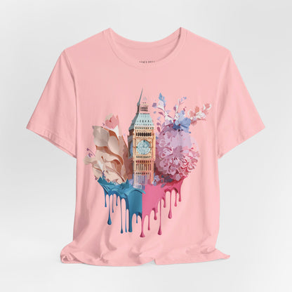 Natural Cotton Tee Shirt - Beautiful Places Collection - London Printify