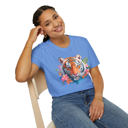 Tiger Shirt Unisex Animal Tee Gildan Softstyle 64000 Cotton Tee