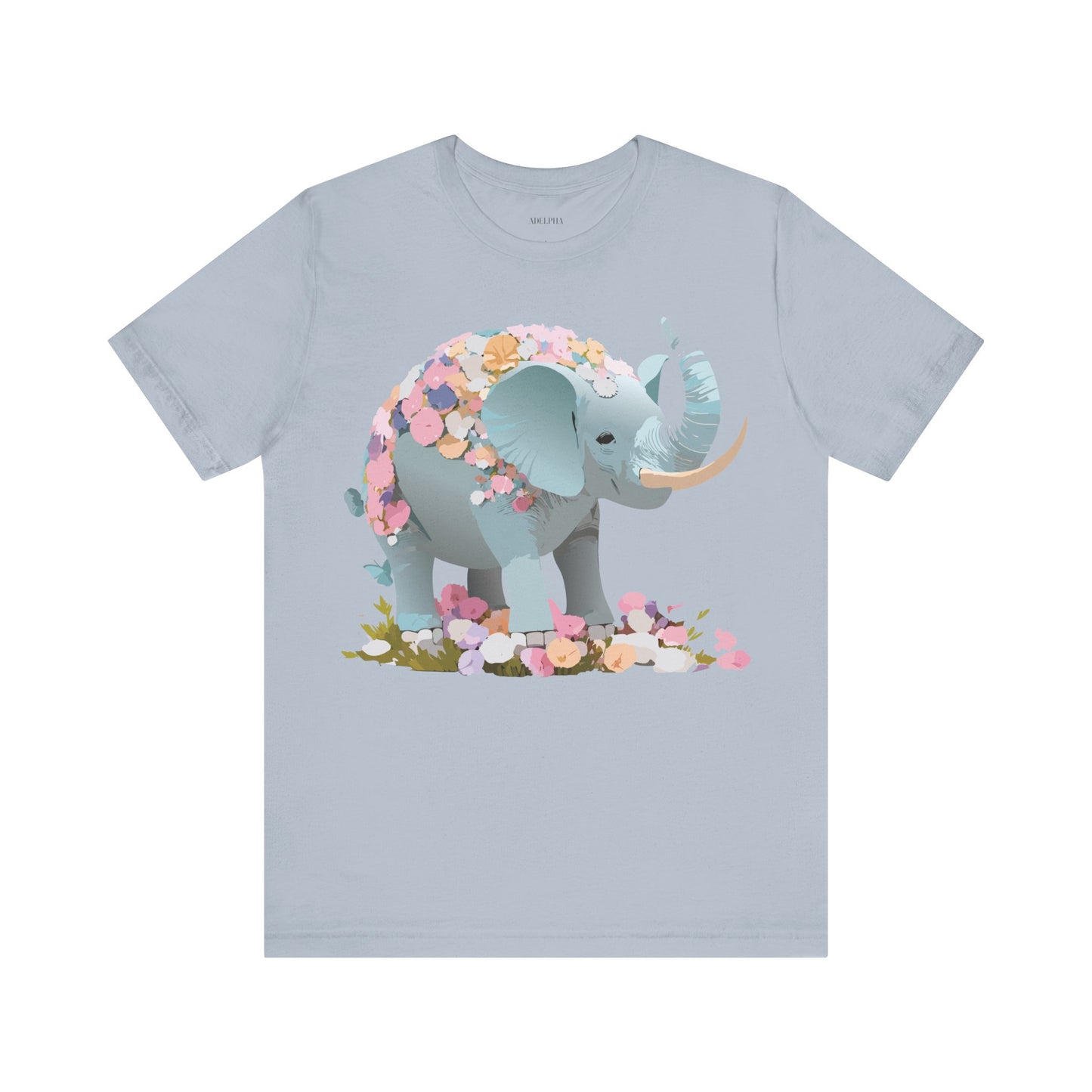 T-Shirt aus natürlicher Baumwolle mit Elefant