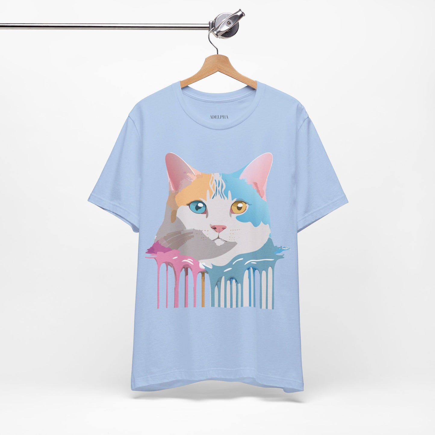 T-Shirt aus natürlicher Baumwolle mit Katze