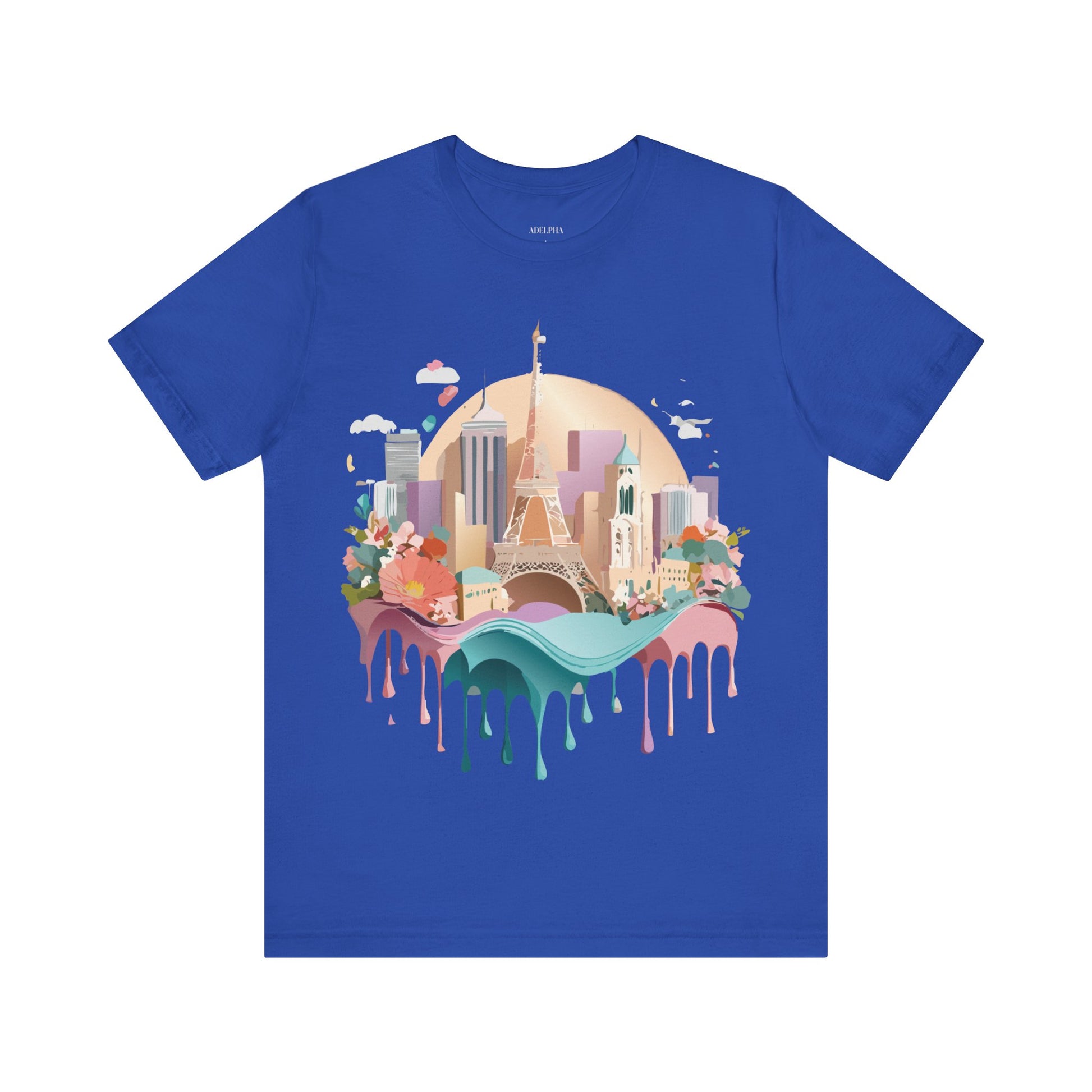 Natural Cotton Tee Shirt - Beautiful Places Collection - Paris Printify