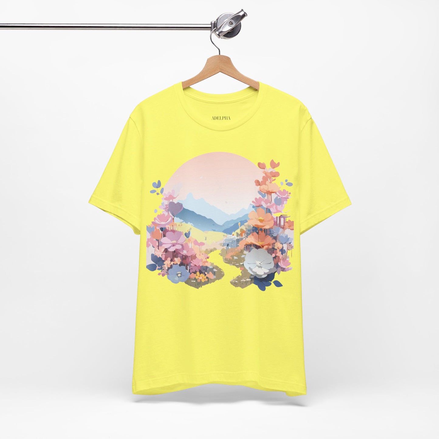 T-Shirt aus natürlicher Baumwolle mit Blumen