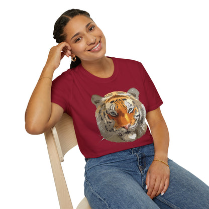 Unisex Tiger Shirt Animal Print Tee Gildan Softstyle Cotton Quality