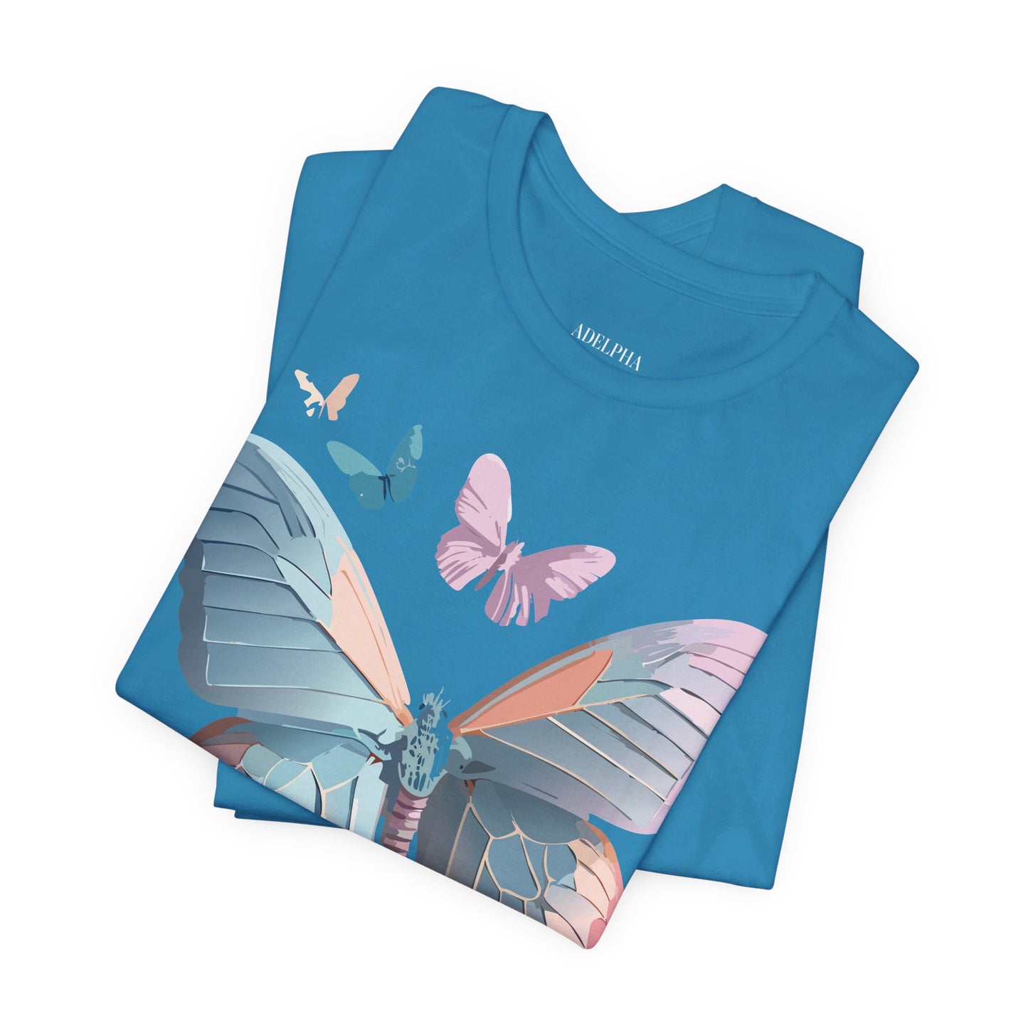 T-Shirt aus natürlicher Baumwolle mit Schmetterling