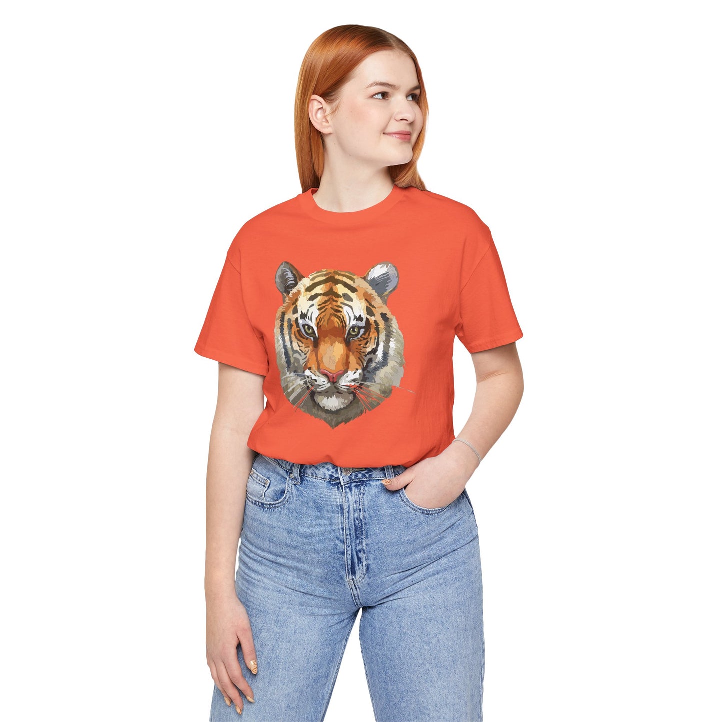 Wild Tiger Face Graphic T-Shirt Unisex Cotton Animal Design Wildlife Tee 1