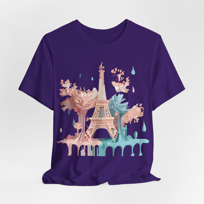 Natural Cotton Tee Shirt - Beautiful Places Collection - Paris Printify