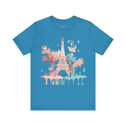 Natural Cotton Tee Shirt - Beautiful Places Collection - Paris Printify