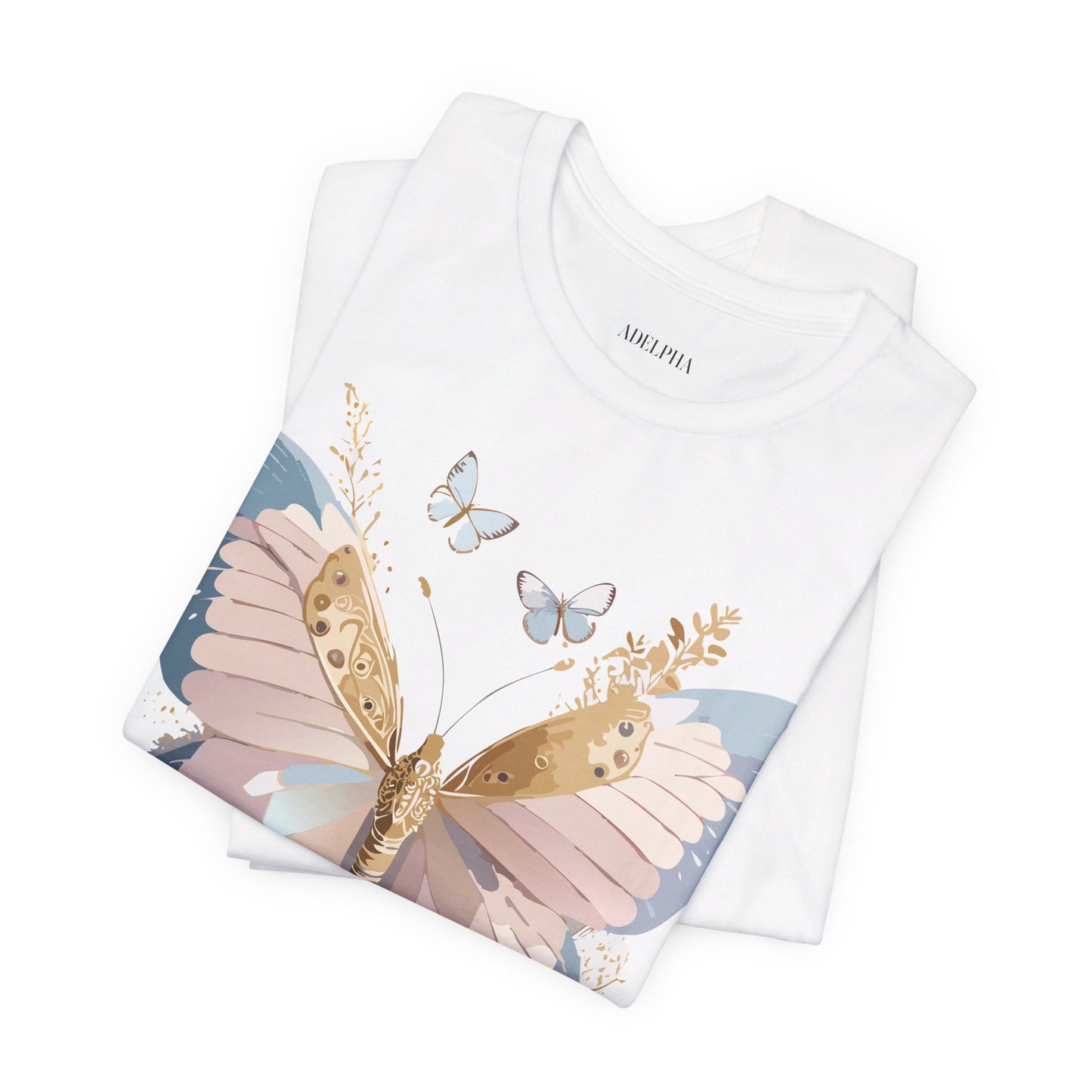 T-shirt en coton naturel avec papillon